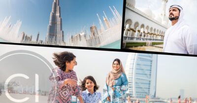 Family scenes in Dubai featuring cultural heritage, modern architecture, and quality of life, a symbol of opportunity and prosperity